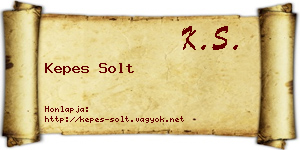 Kepes Solt névjegykártya